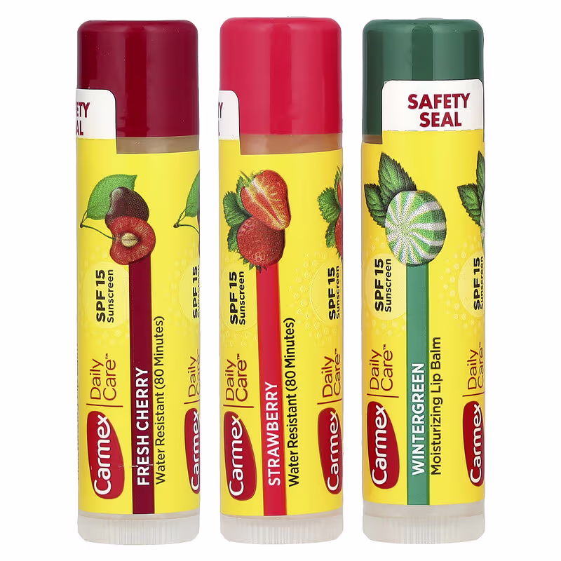 CARMEX Daily Care Moisturizing Lip Balm with SPF(3 PACK)